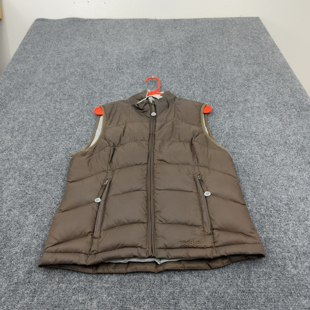 L.L. Bean‎ Puffer Vest Womens Brown Polyester Down Insulated Quilted Gorpcore